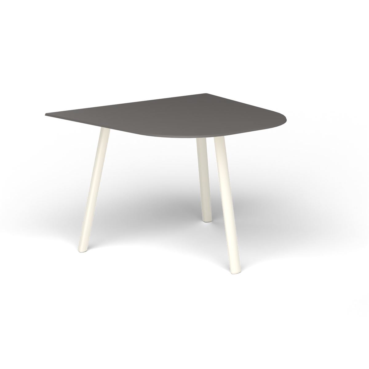 Mosaiko Bijzettafel, 50 × 56 × h 38 cm, Antique White, Aluminium speckled Anthracite