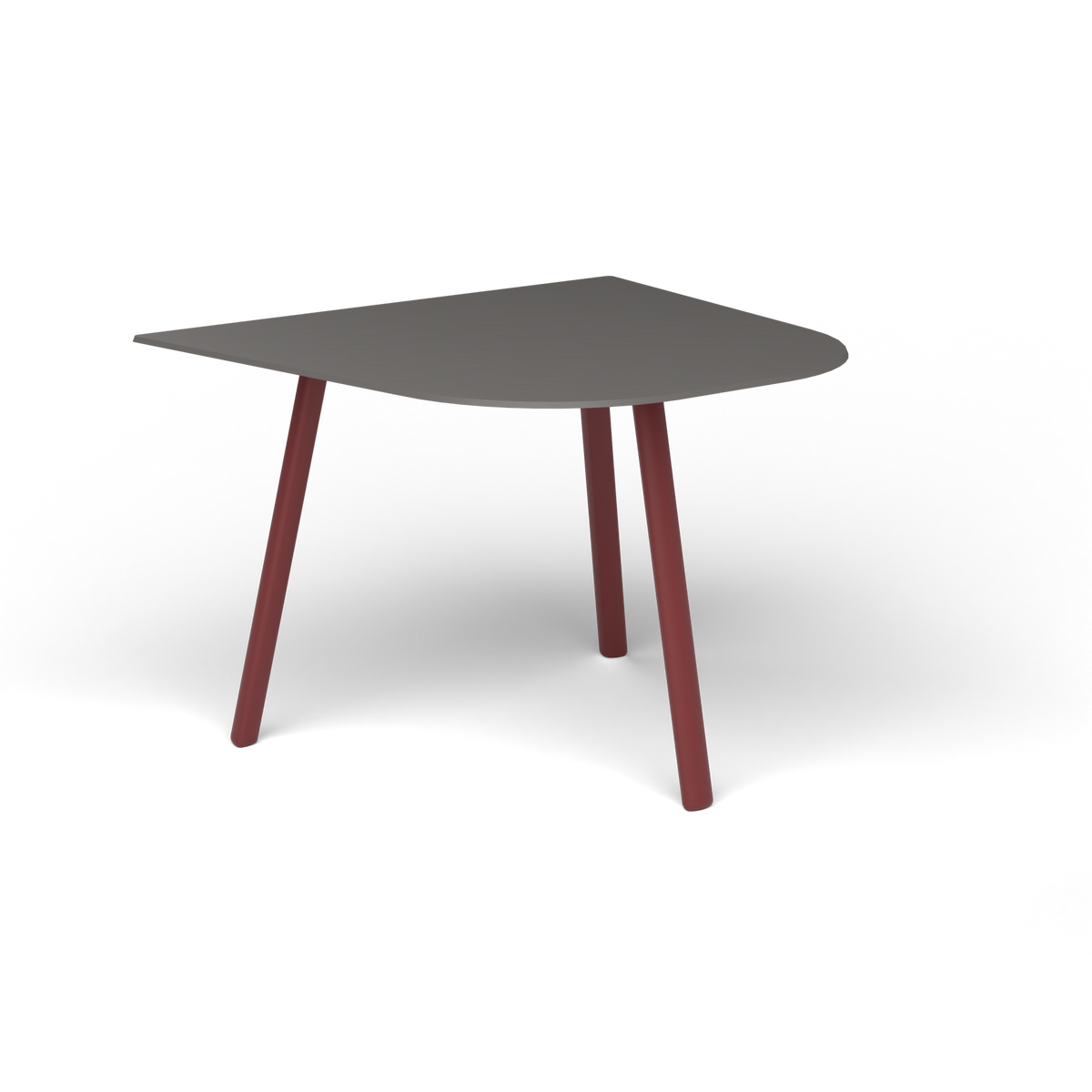 Mosaiko Bijzettafel, 50 × 56 × h 38 cm, Autumn Red, Aluminium speckled Anthracite