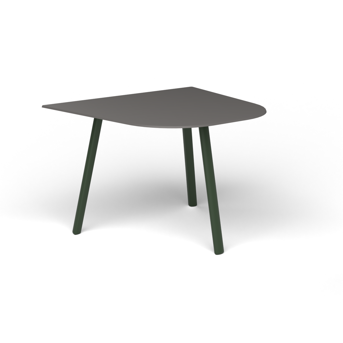 Mosaiko Bijzettafel, 50 × 56 × h 38 cm, Bottle Green, Aluminium speckled Anthracite