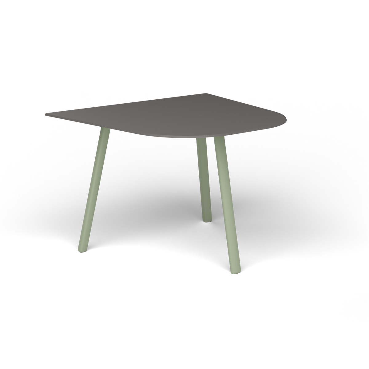 Mosaiko Bijzettafel, 50 × 56 × h 38 cm, Green Tea, Aluminium speckled Anthracite