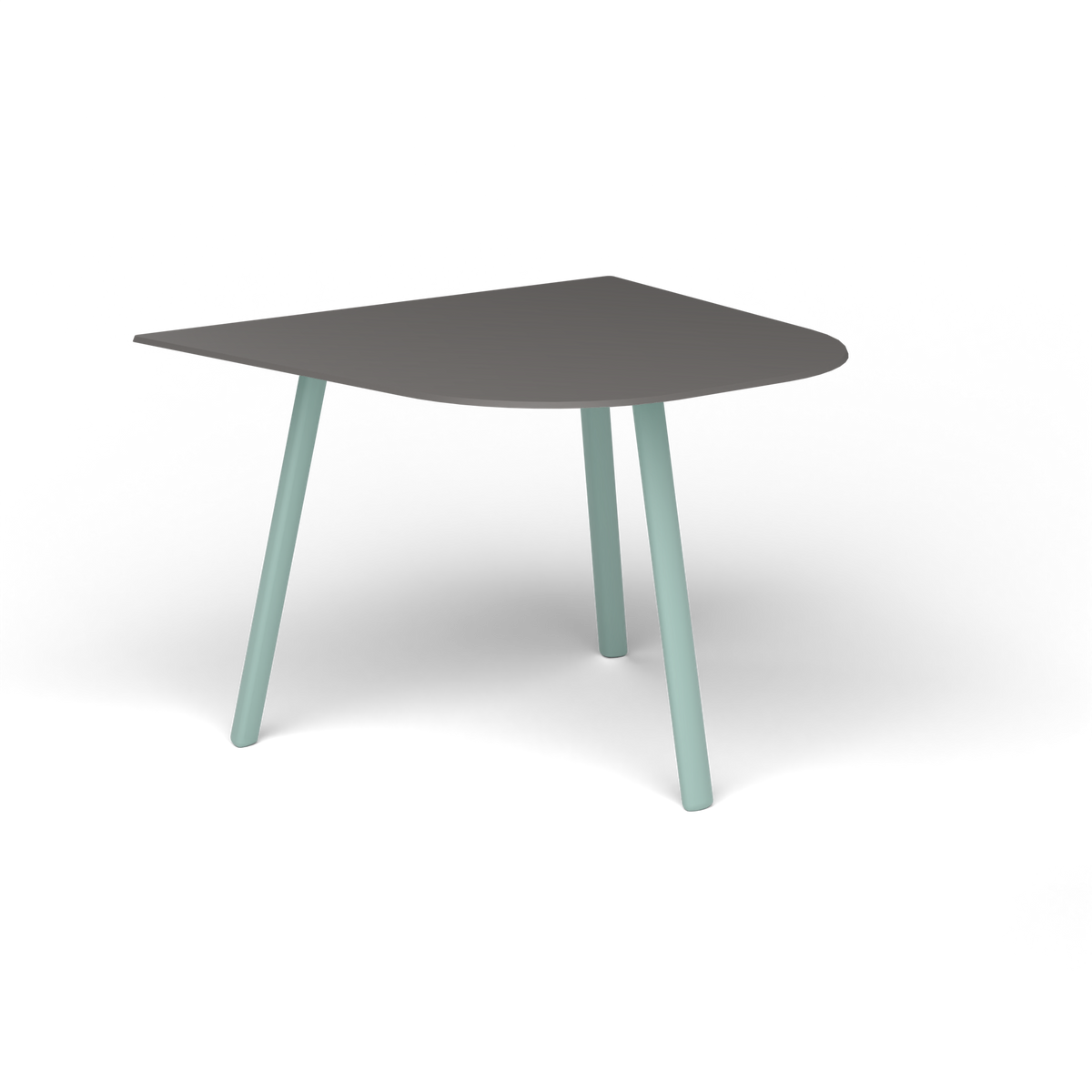 Mosaiko Bijzettafel, 50 × 56 × h 38 cm, Light Blue, Aluminium speckled Anthracite