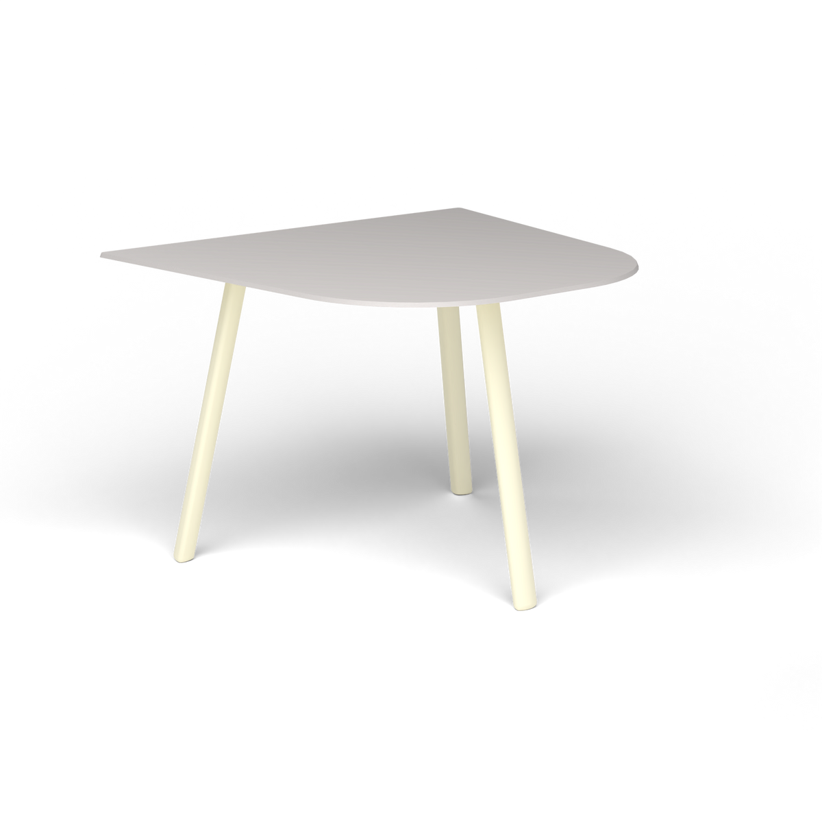 Mosaiko Bijzettafel, 50 × 56 × h 38 cm, Butter White, Aluminium speckled Grey