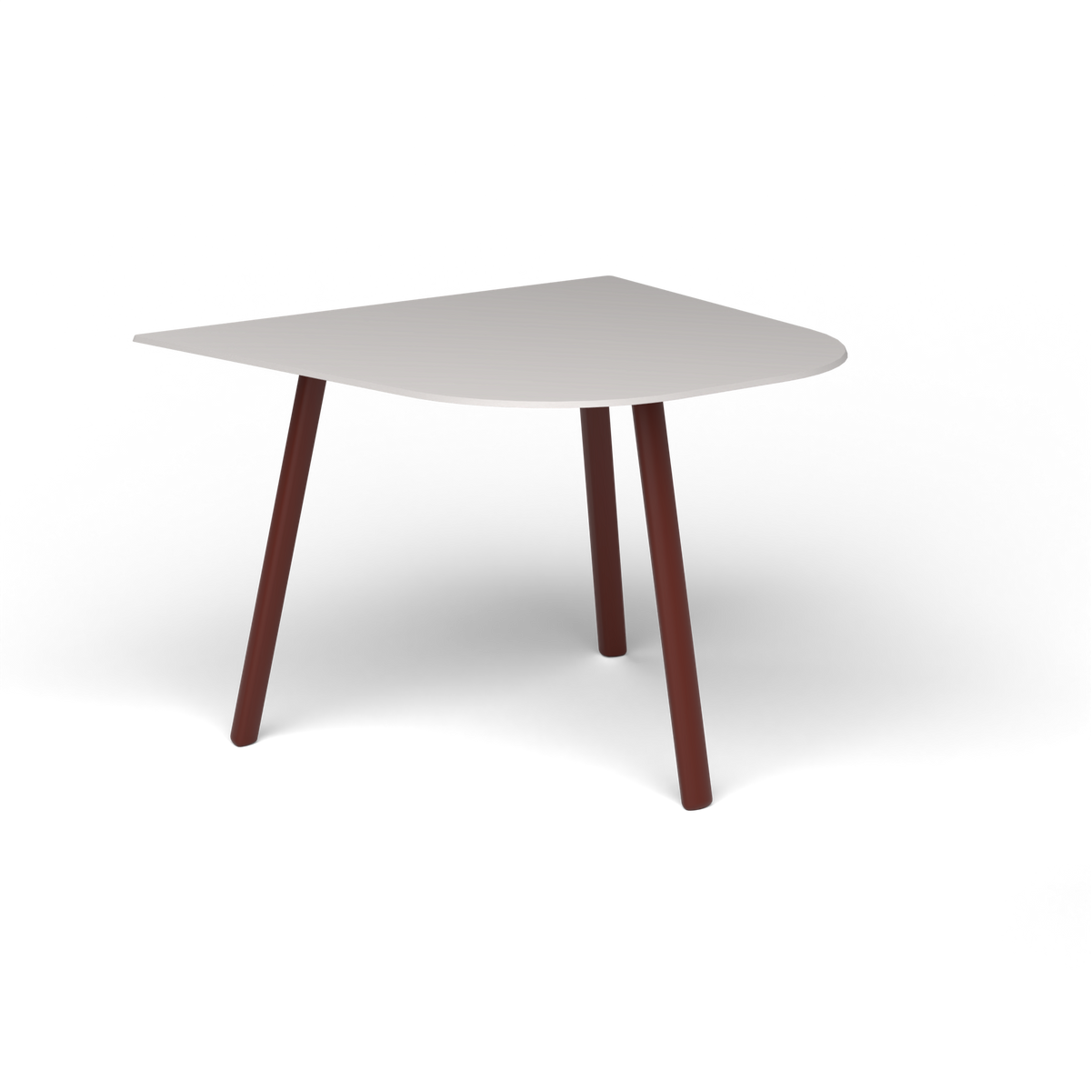 Mosaiko Bijzettafel, 50 × 56 × h 38 cm, Chestnut Brown, Aluminium speckled Grey