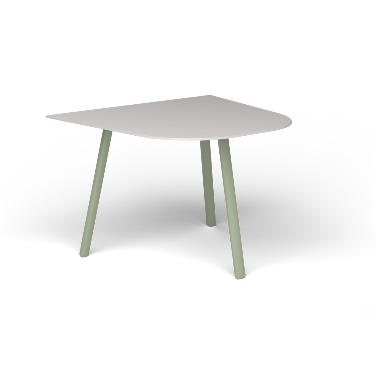 Mosaiko Bijzettafel, 50 × 56 × h 38 cm, Green Tea, Aluminium speckled Grey