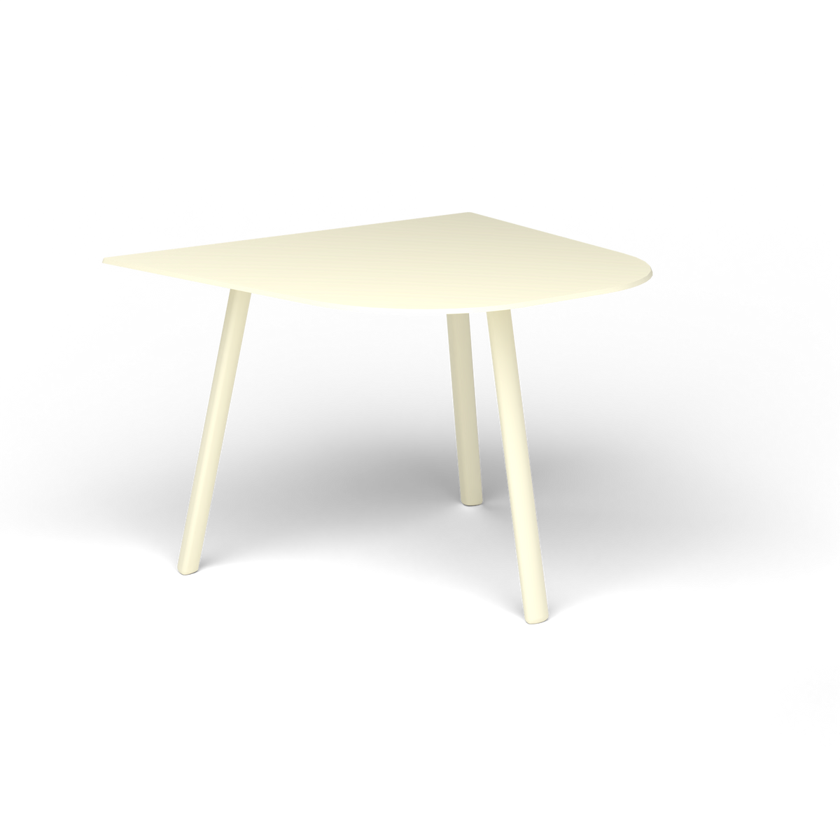 Mosaiko Bijzettafel, 50 × 56 × h 38 cm, Butter White, Gelakt aluminium (volgt onderstelkleur)