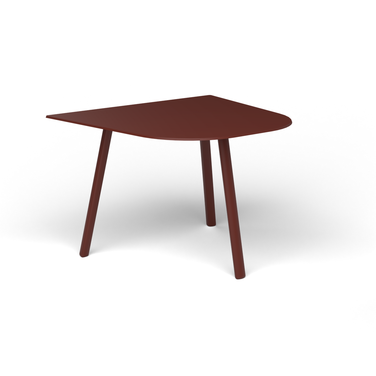 Mosaiko Bijzettafel, 50 × 56 × h 38 cm, Chestnut Brown, Gelakt aluminium (volgt onderstelkleur)