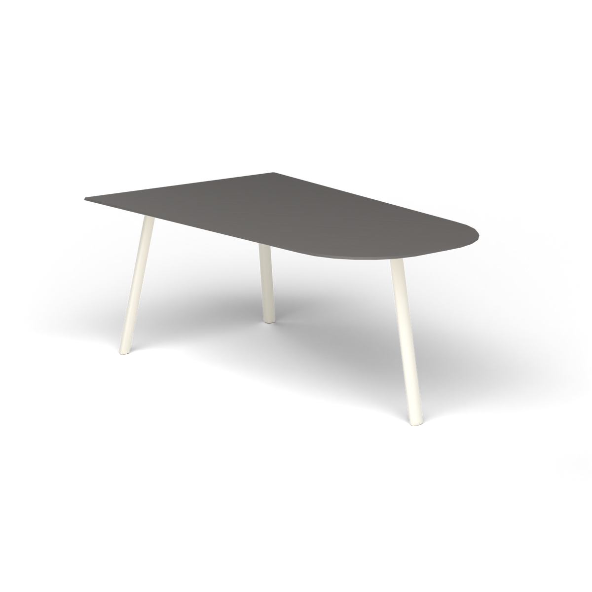 Mosaiko Salontafel, 90 × 56 × h 38 cm, Antique White, Aluminium speckled Anthracite