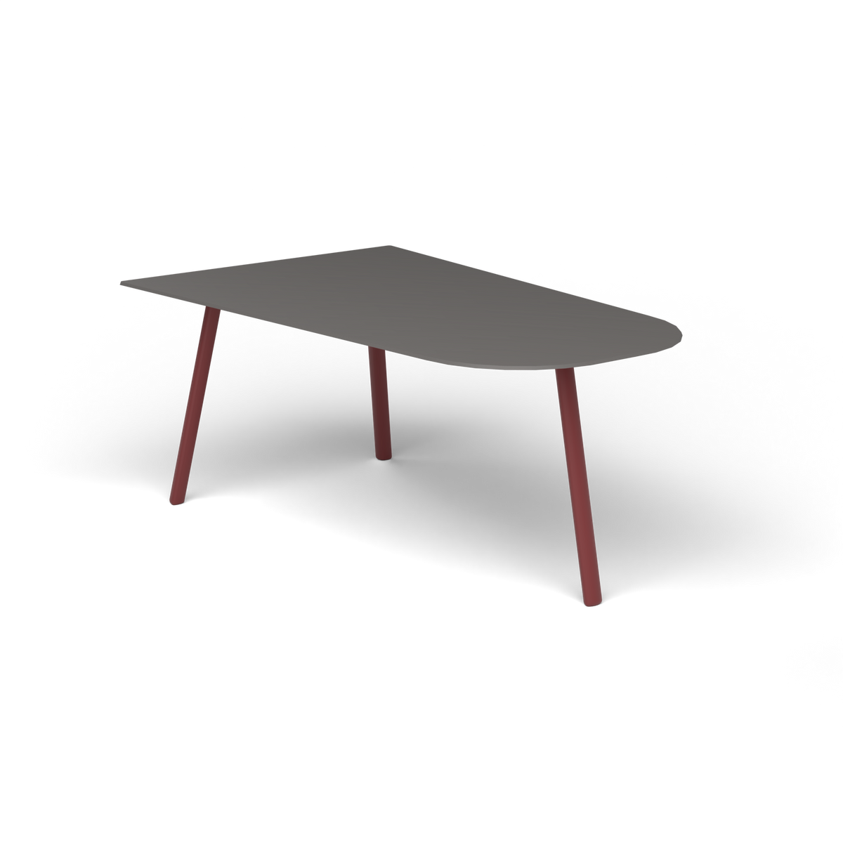 Mosaiko Salontafel, 90 × 56 × h 38 cm, Autumn Red, Aluminium speckled Anthracite