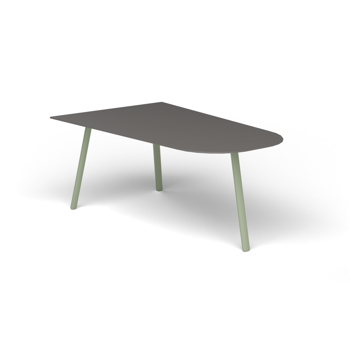 Mosaiko Salontafel, 90 × 56 × h 38 cm, Green Tea, Aluminium speckled Anthracite