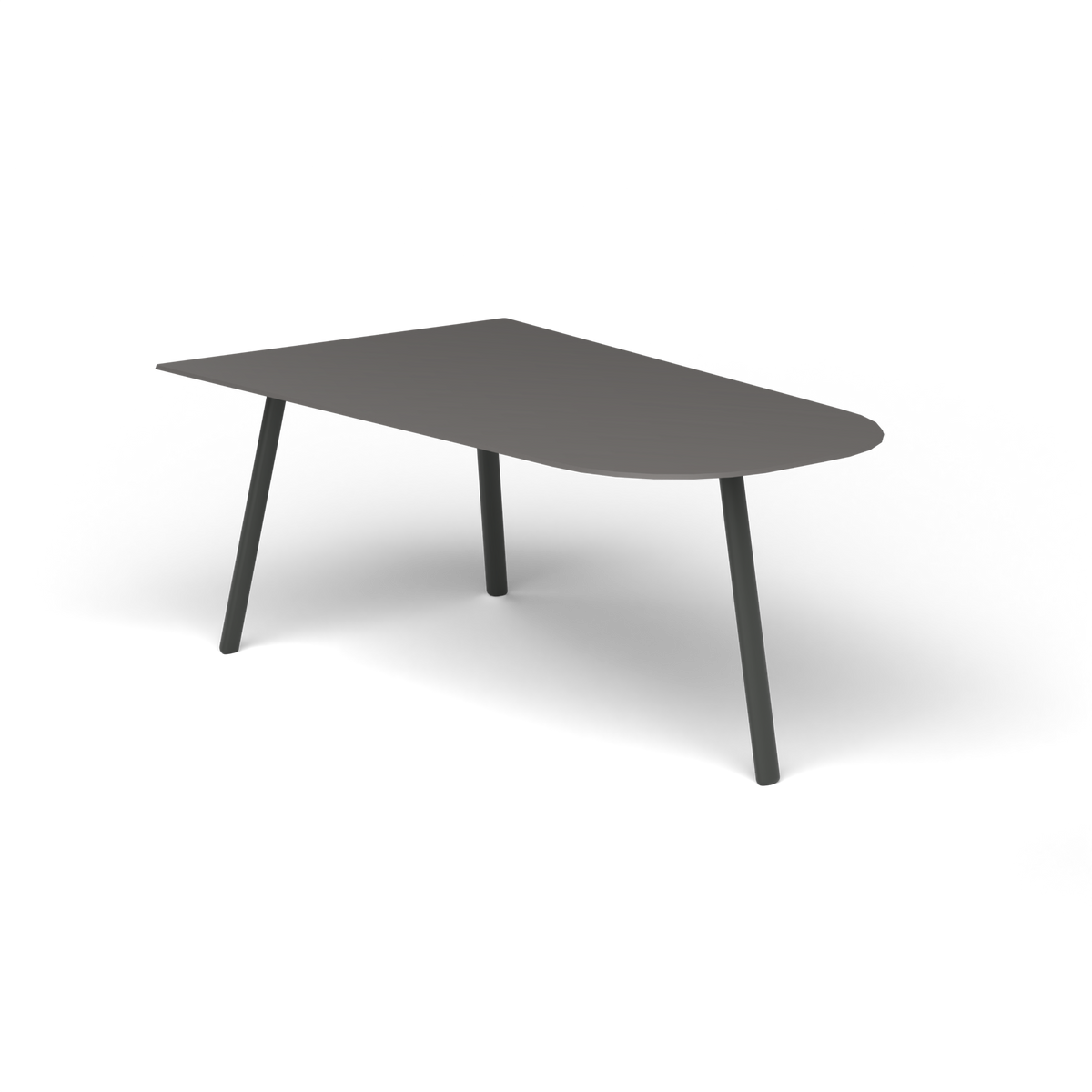 Mosaiko Salontafel, 90 × 56 × h 38 cm, Metallic Grey, Aluminium speckled Anthracite