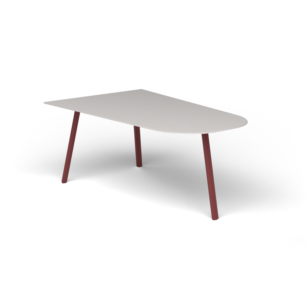 Mosaiko Salontafel, 90 × 56 × h 38 cm, Autumn Red, Aluminium speckled Grey