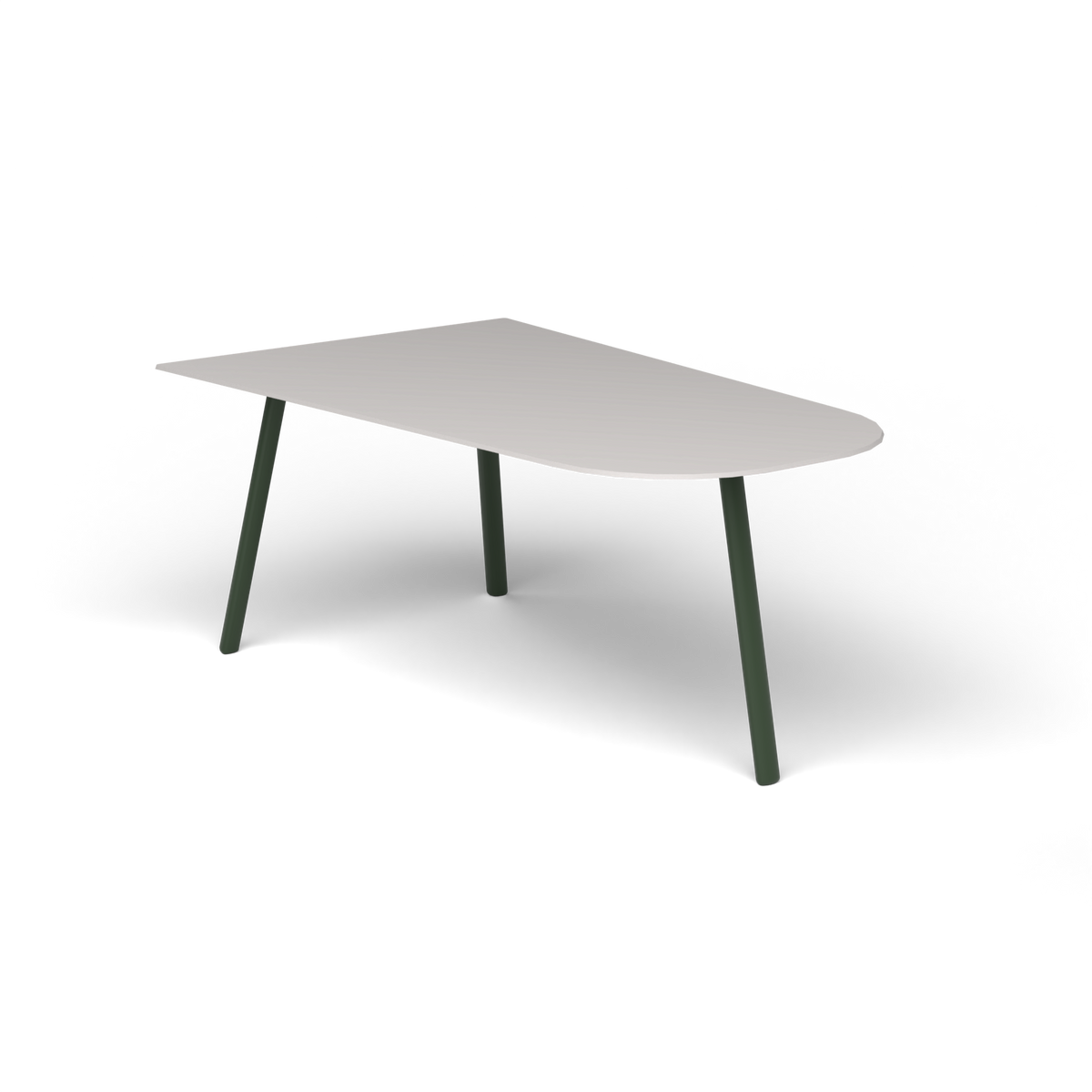 Mosaiko Salontafel, 90 × 56 × h 38 cm, Bottle Green, Aluminium speckled Grey