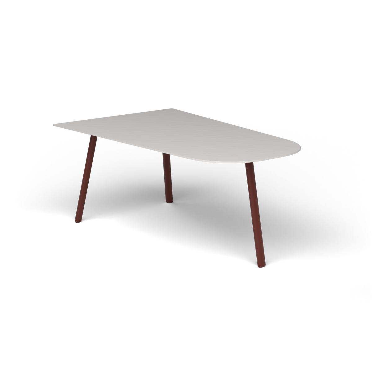 Mosaiko Salontafel, 90 × 56 × h 38 cm, Chestnut Brown, Aluminium speckled Grey
