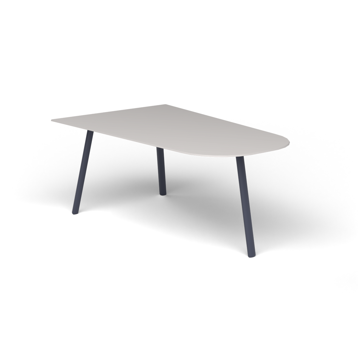 Mosaiko Salontafel, 90 × 56 × h 38 cm, Grey Blue, Aluminium speckled Grey