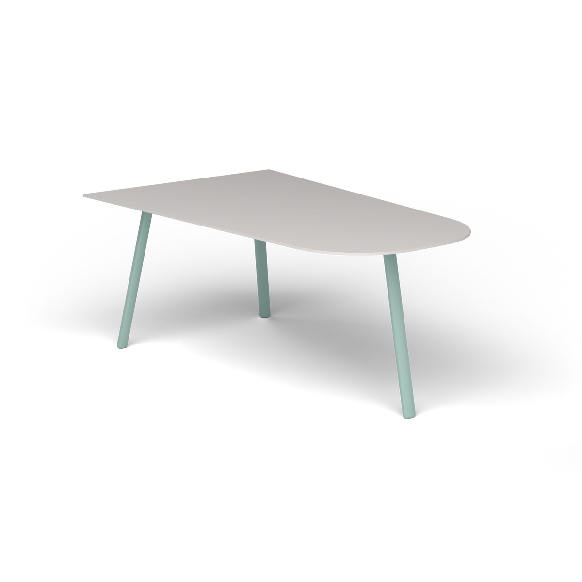 Mosaiko Salontafel, 90 × 56 × h 38 cm, Light Blue, Aluminium speckled Grey