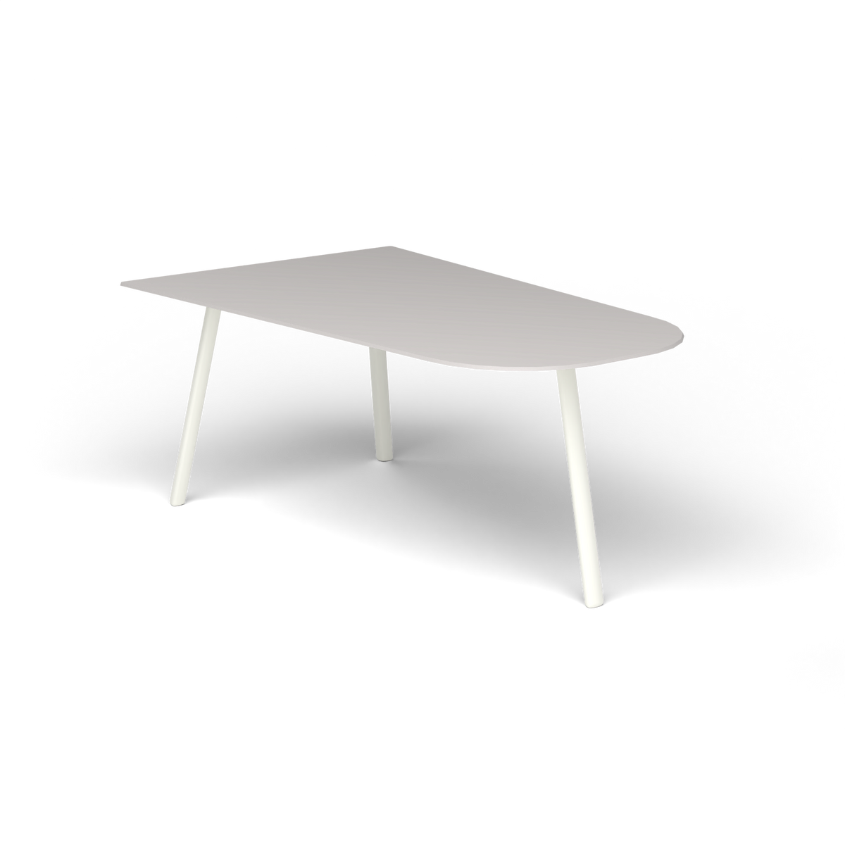 Mosaiko Salontafel, 90 × 56 × h 38 cm, White, Aluminium speckled Grey
