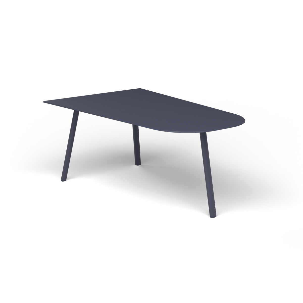 Mosaiko Salontafel, 90 × 56 × h 38 cm, Grey Blue, Gelakt aluminium (volgt onderstelkleur)
