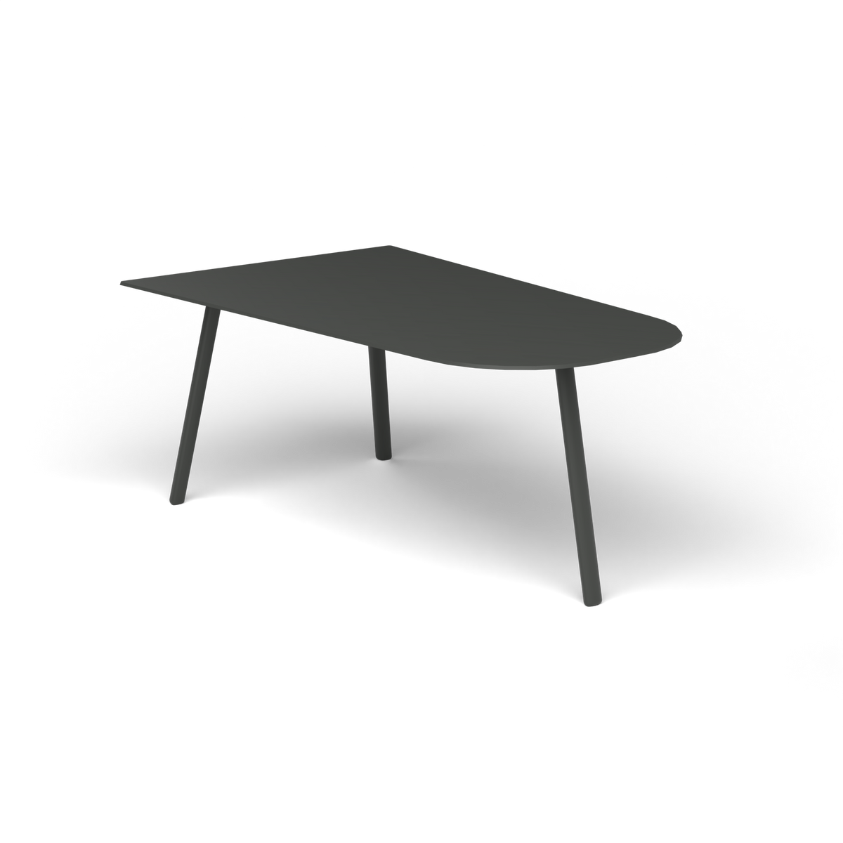 Mosaiko Salontafel, 90 × 56 × h 38 cm, Metallic Grey, Gelakt aluminium (volgt onderstelkleur)