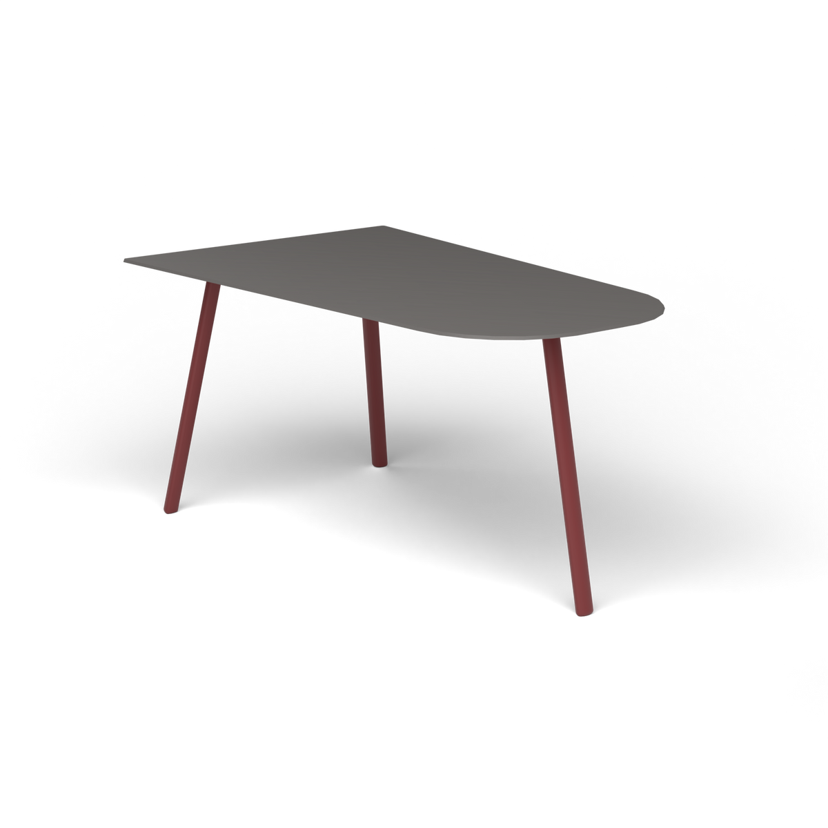 Mosaiko Salontafel, 90 × 56 × h 45 cm, Autumn Red, Aluminium speckled Anthracite