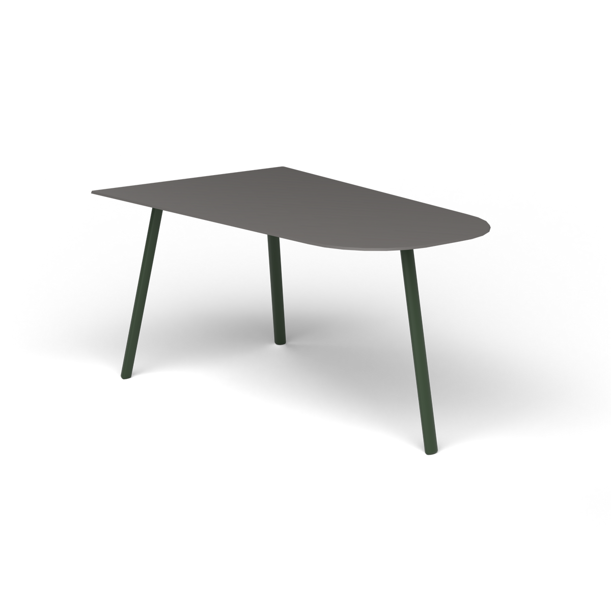 Mosaiko Salontafel, 90 × 56 × h 45 cm, Bottle Green, Aluminium speckled Anthracite