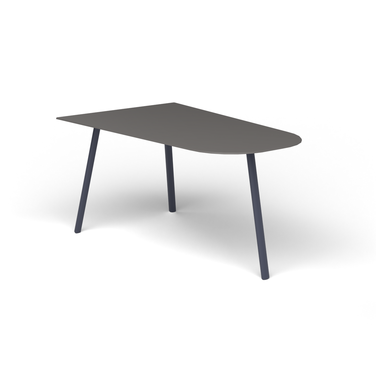 Mosaiko Salontafel, 90 × 56 × h 45 cm, Grey Blue, Aluminium speckled Anthracite