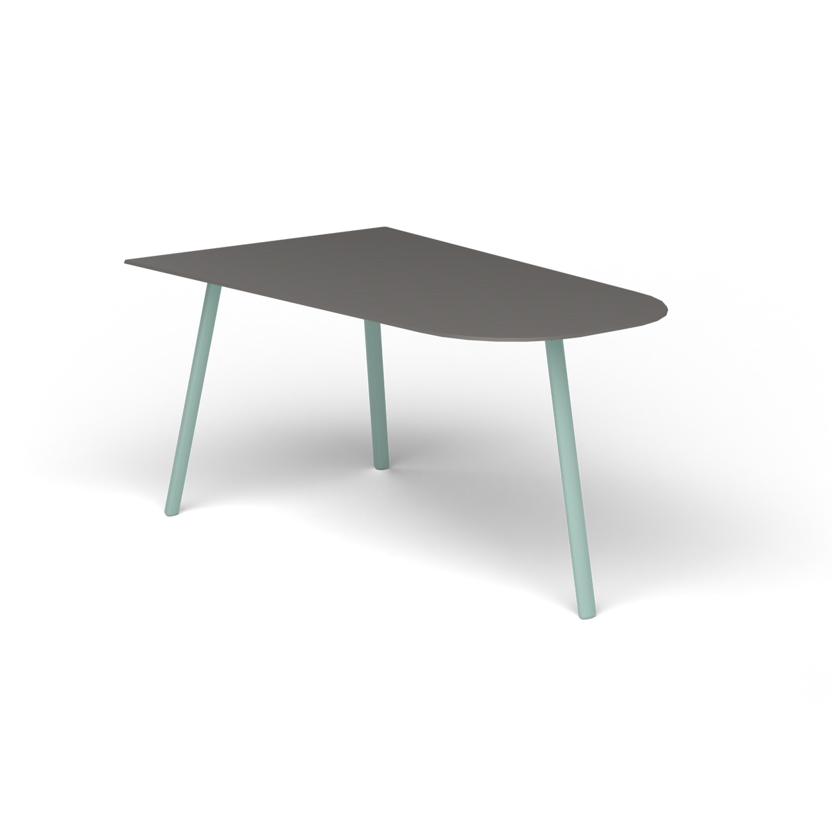 Mosaiko Salontafel, 90 × 56 × h 45 cm, Light Blue, Aluminium speckled Anthracite