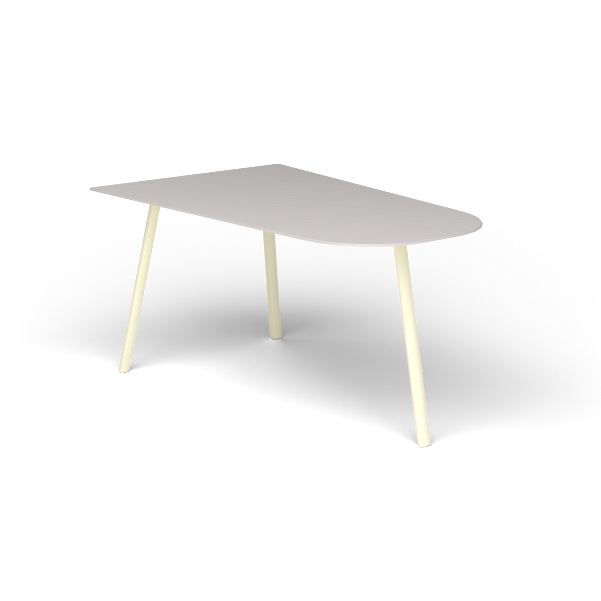 Mosaiko Salontafel, 90 × 56 × h 45 cm, Butter White, Aluminium speckled Grey