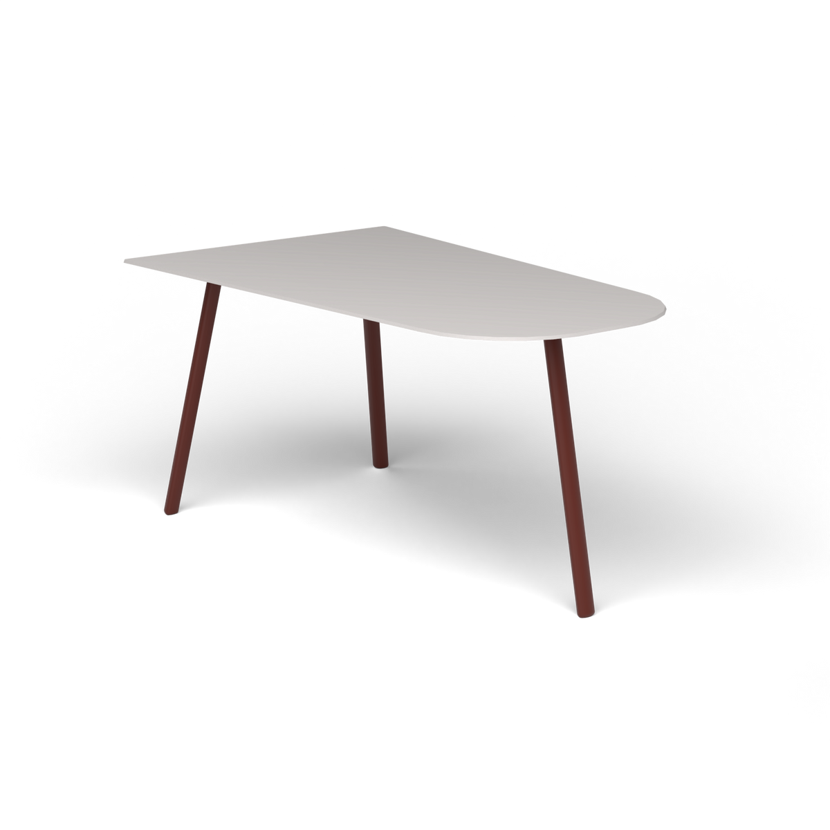 Mosaiko Salontafel, 90 × 56 × h 45 cm, Chestnut Brown, Aluminium speckled Grey