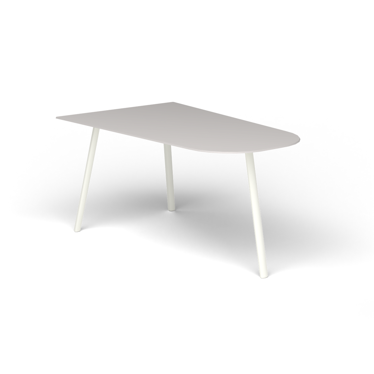 Mosaiko Salontafel, 90 × 56 × h 45 cm, White, Aluminium speckled Grey