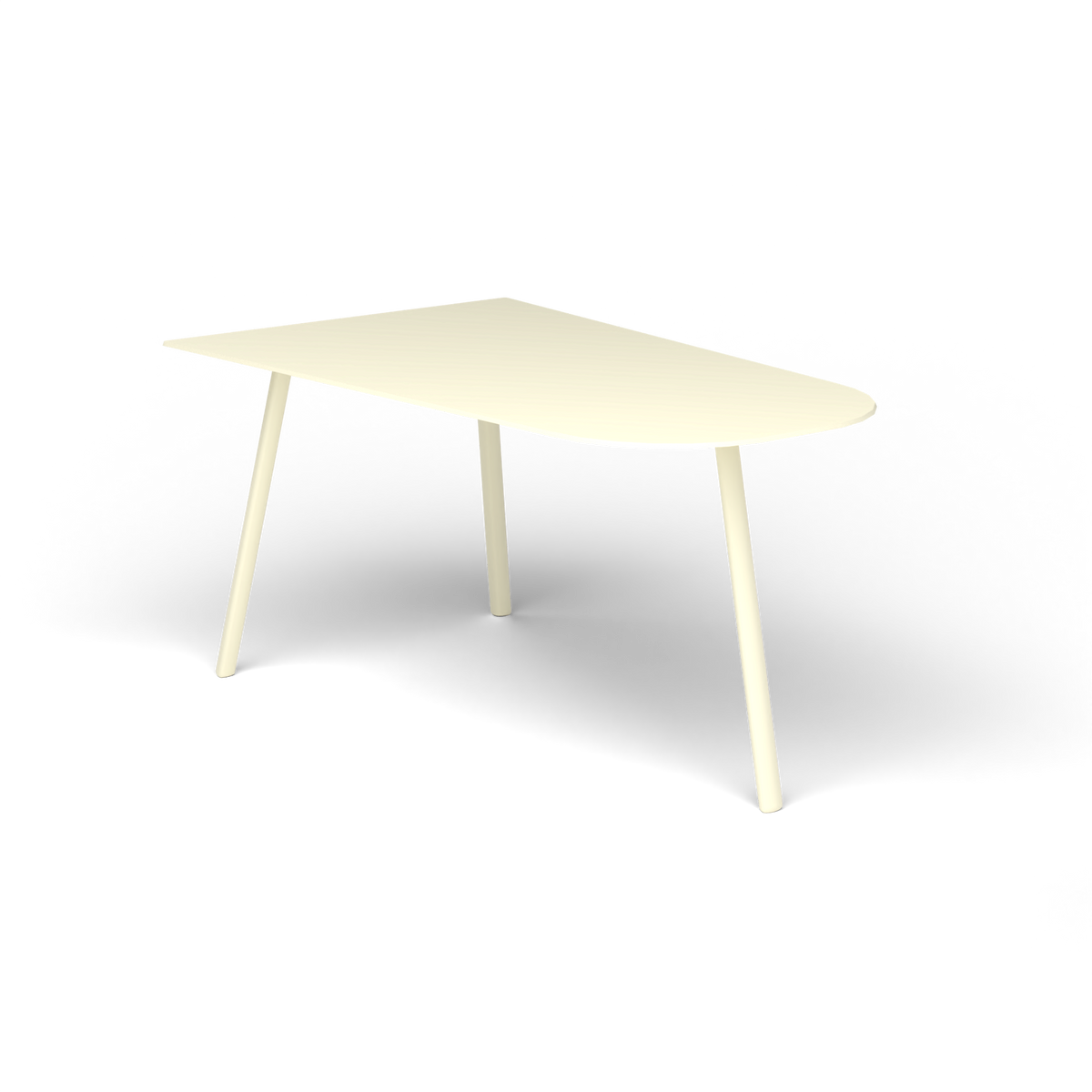 Mosaiko Salontafel, 90 × 56 × h 45 cm, Butter White, Gelakt aluminium (volgt onderstelkleur)