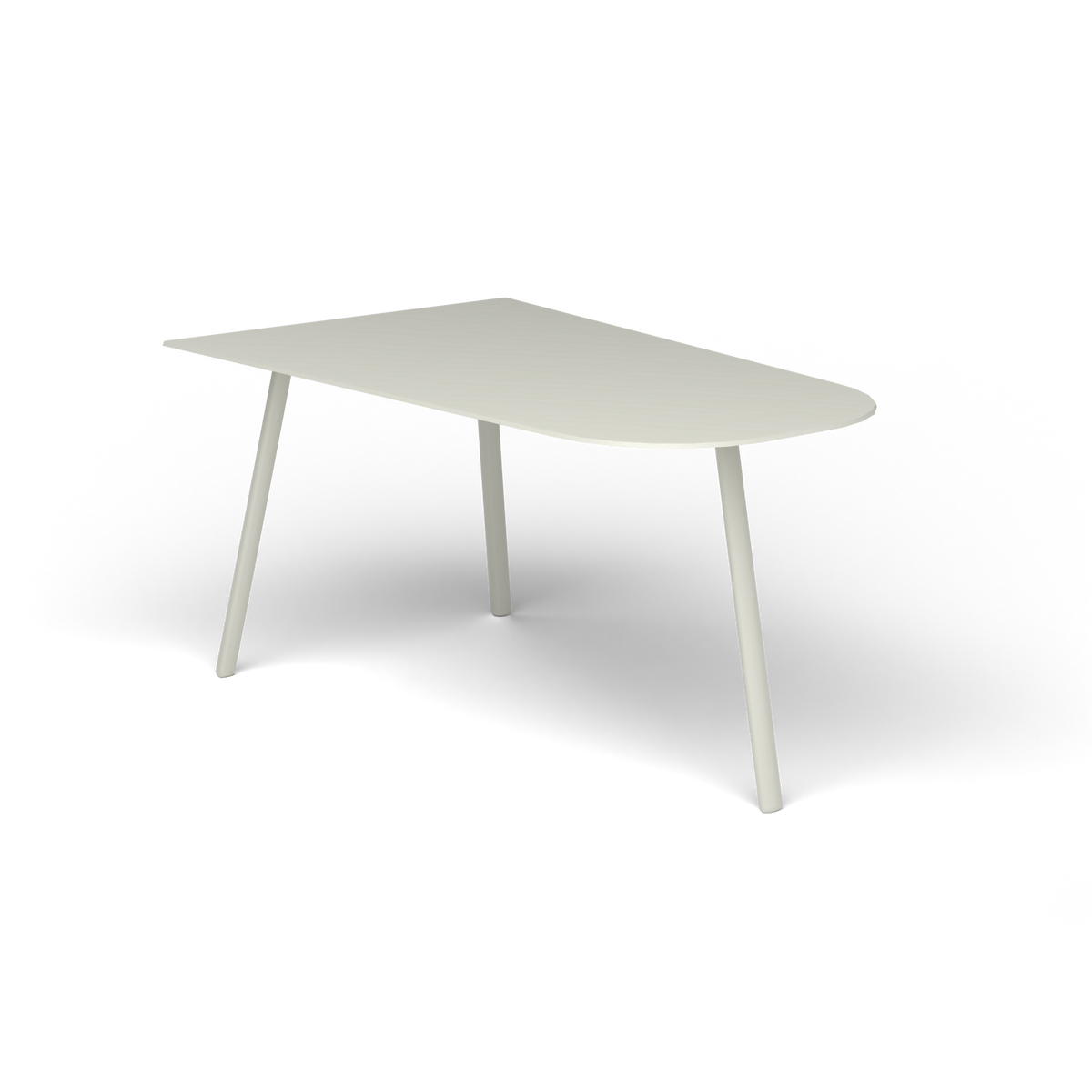 Mosaiko Salontafel, 90 × 56 × h 45 cm, Powder Grey, Gelakt aluminium (volgt onderstelkleur)