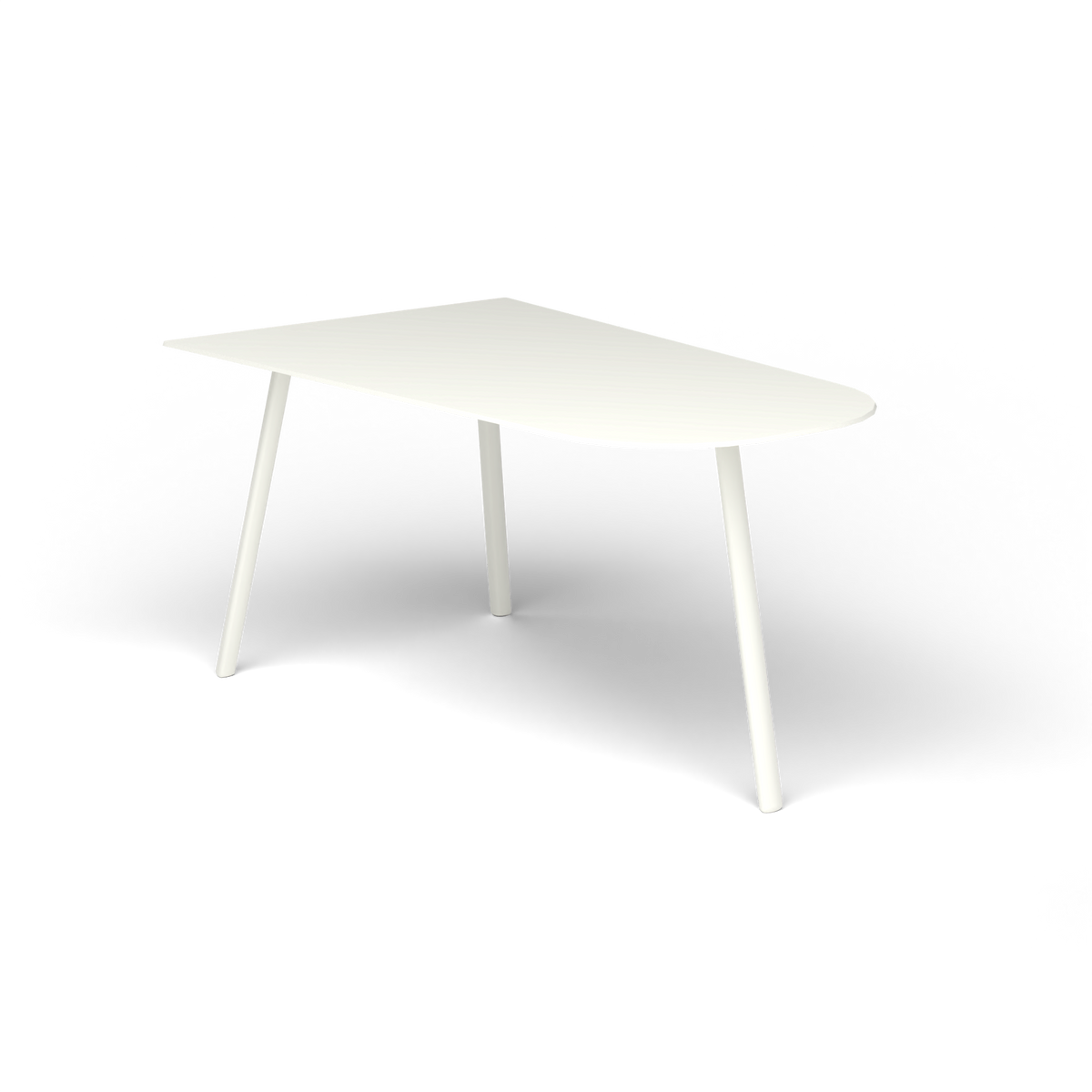 Mosaiko Salontafel, 90 × 56 × h 45 cm, White, Gelakt aluminium (volgt onderstelkleur)