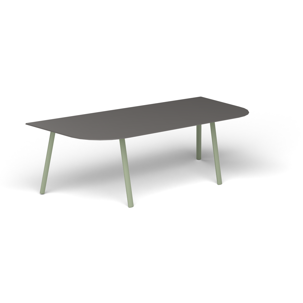 Mosaiko Salontafel, 120 × 56 × h 38 cm, Green Tea, Aluminium speckled Anthracite