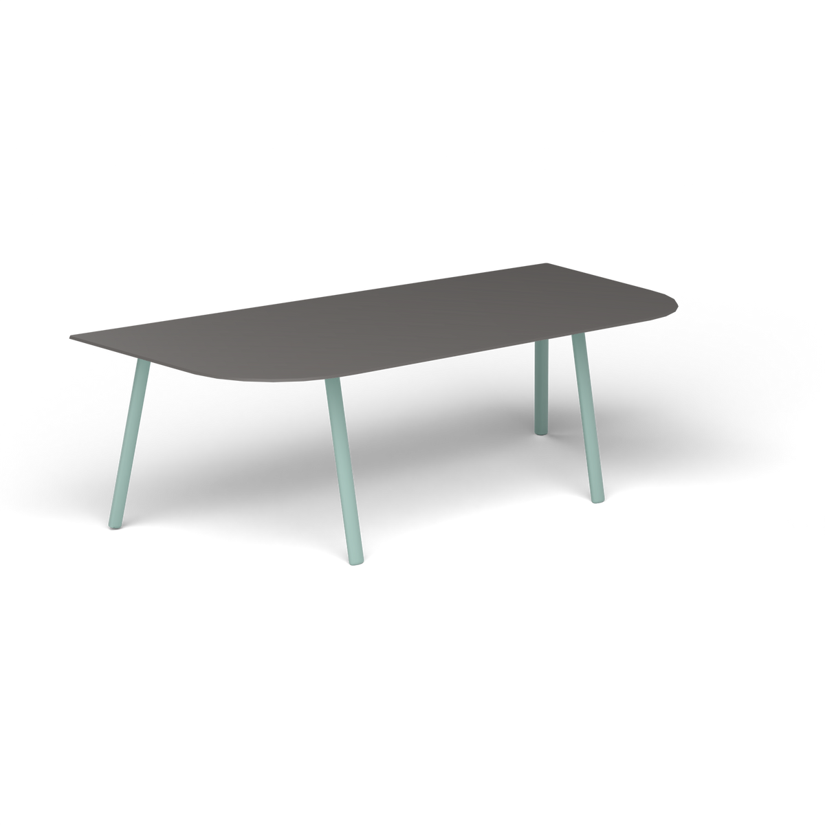 Mosaiko Salontafel, 120 × 56 × h 38 cm, Light Blue, Aluminium speckled Anthracite