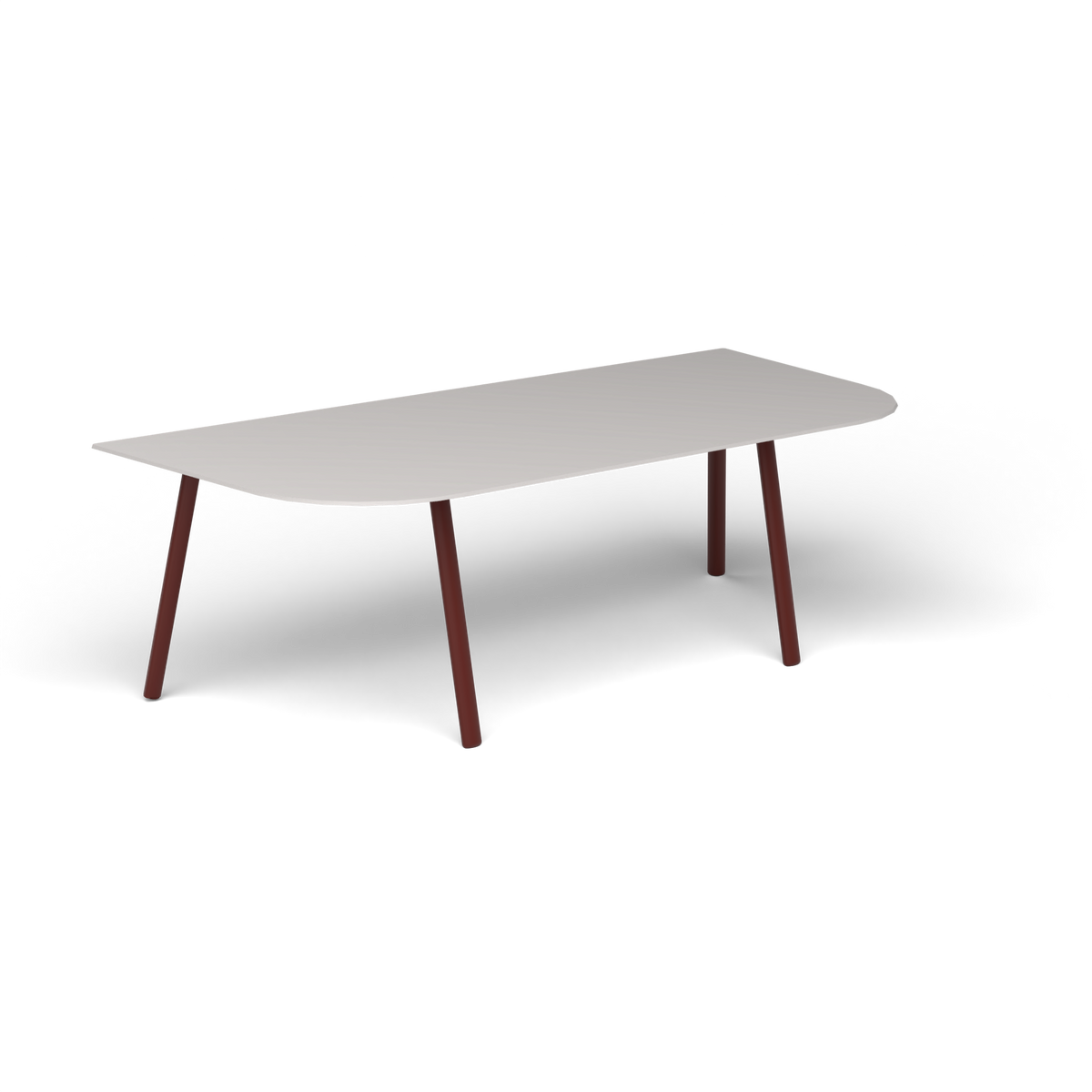 Mosaiko Salontafel, 120 × 56 × h 38 cm, Chestnut Brown, Aluminium speckled Grey