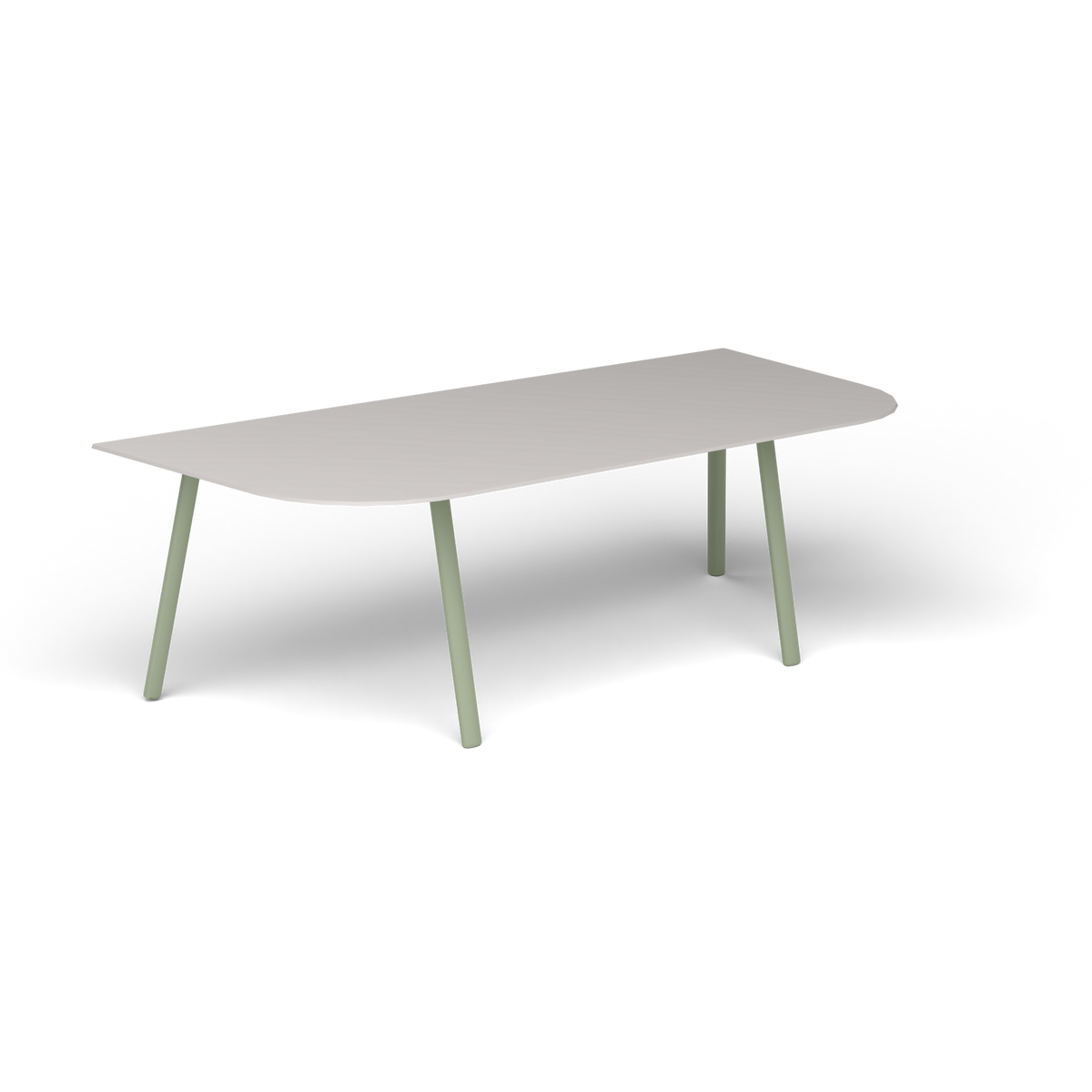 Mosaiko Salontafel, 120 × 56 × h 38 cm, Green Tea, Aluminium speckled Grey