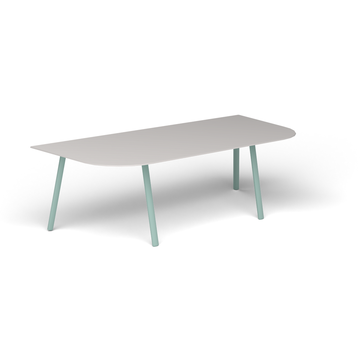 Mosaiko Salontafel, 120 × 56 × h 38 cm, Light Blue, Aluminium speckled Grey