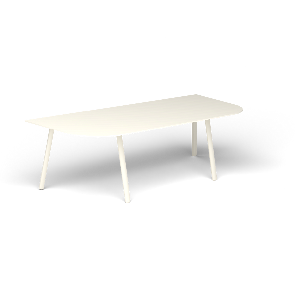 Mosaiko Salontafel, 120 × 56 × h 38 cm, Antique White, Gelakt aluminium (volgt onderstelkleur)