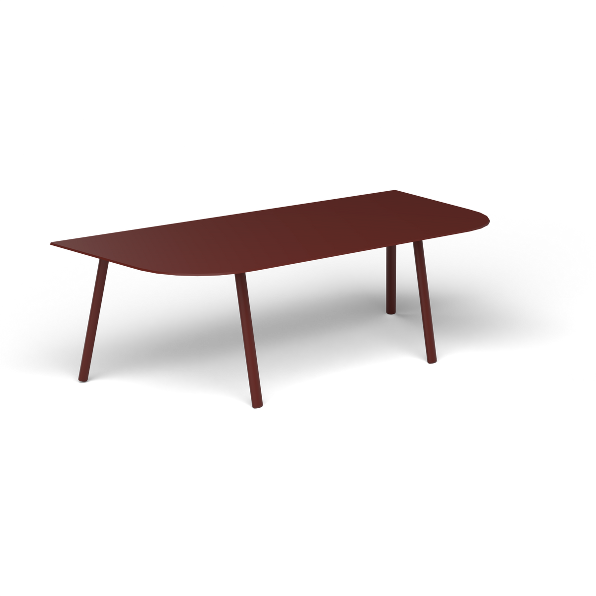 Mosaiko Salontafel, 120 × 56 × h 38 cm, Chestnut Brown, Gelakt aluminium (volgt onderstelkleur)