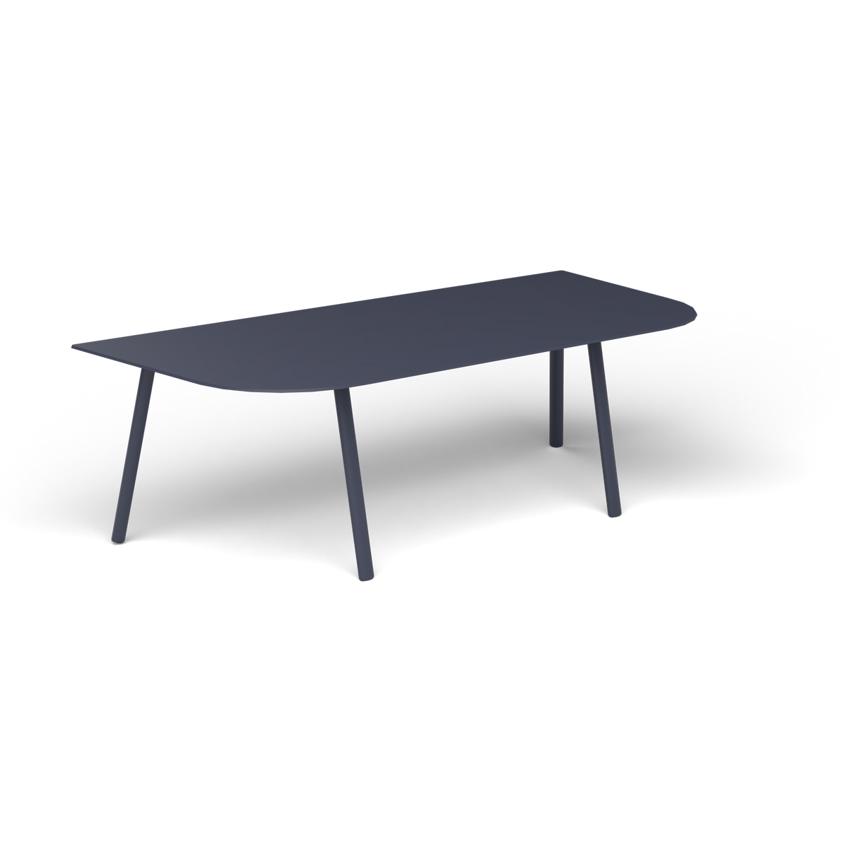 Mosaiko Salontafel, 120 × 56 × h 38 cm, Grey Blue, Gelakt aluminium (volgt onderstelkleur)
