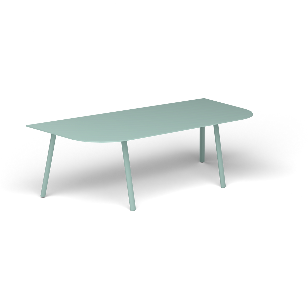 Mosaiko Salontafel, 120 × 56 × h 38 cm, Light Blue, Gelakt aluminium (volgt onderstelkleur)