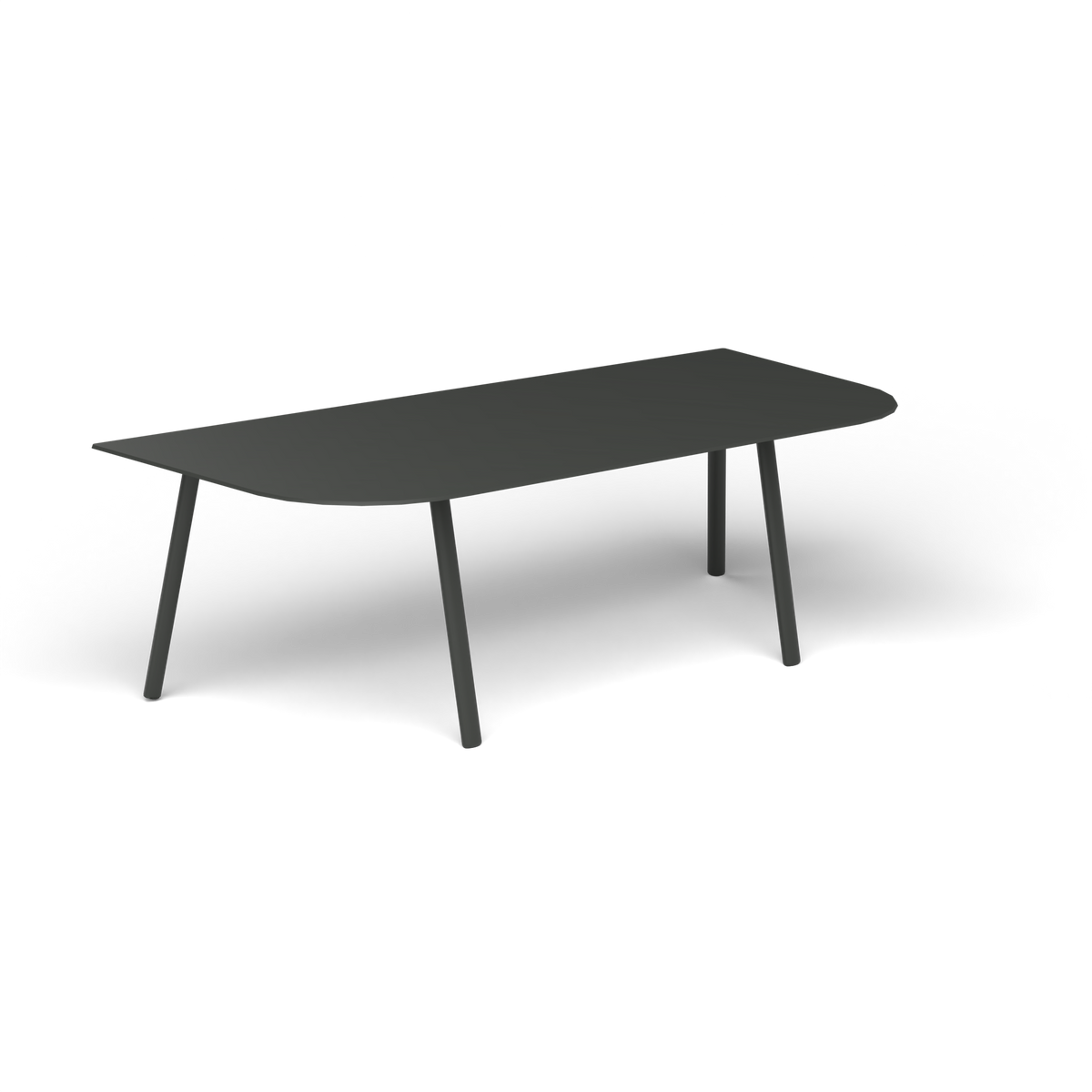Mosaiko Salontafel, 120 × 56 × h 38 cm, Metallic Grey, Gelakt aluminium (volgt onderstelkleur)