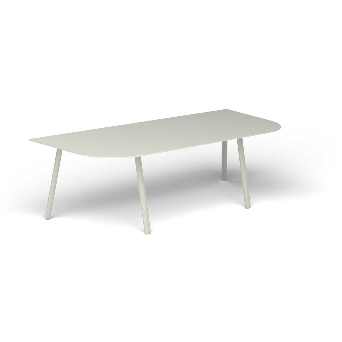 Mosaiko Salontafel, 120 × 56 × h 38 cm, Powder Grey, Gelakt aluminium (volgt onderstelkleur)