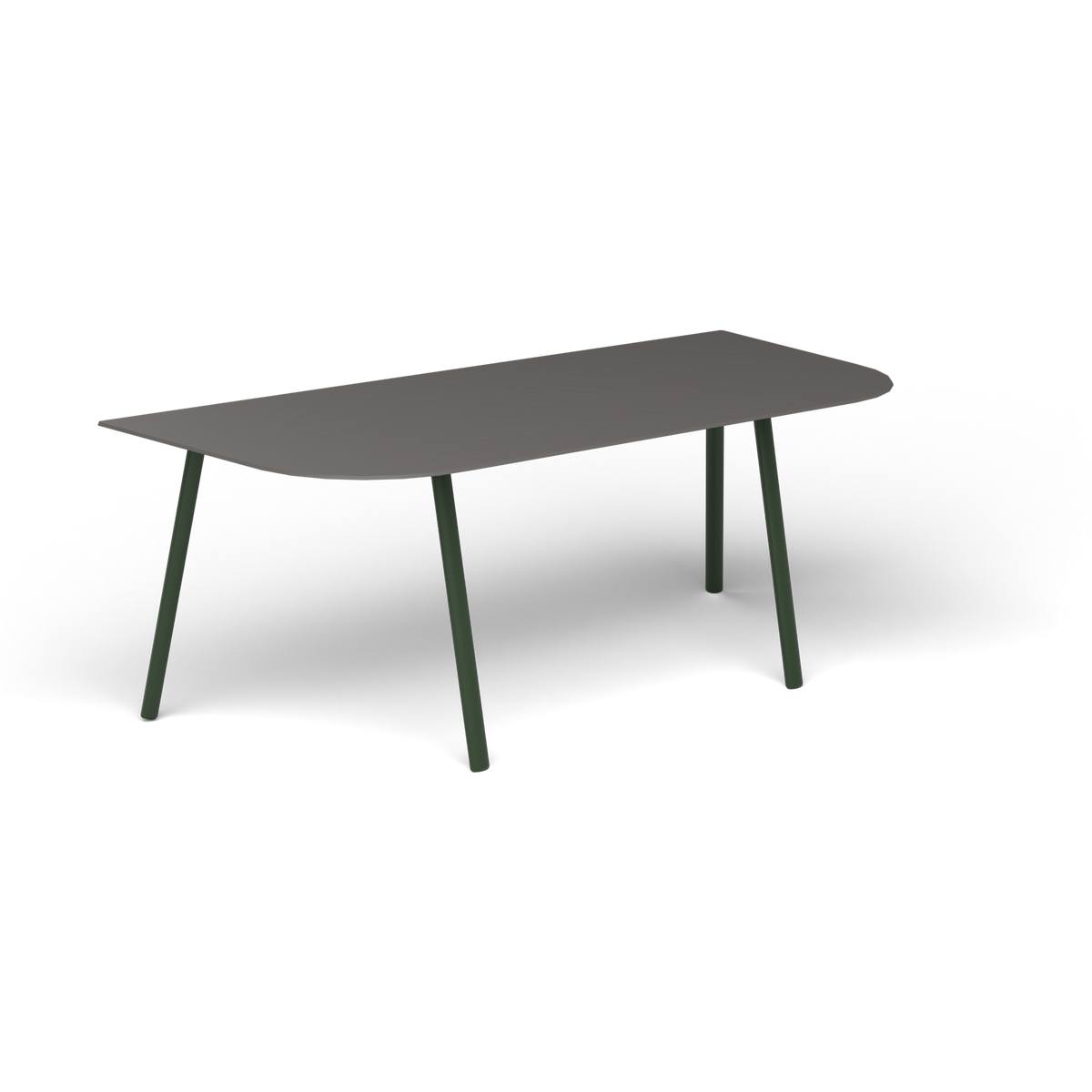 Mosaiko Salontafel, 120 × 56 × h 45 cm, Bottle Green, Aluminium speckled Anthracite