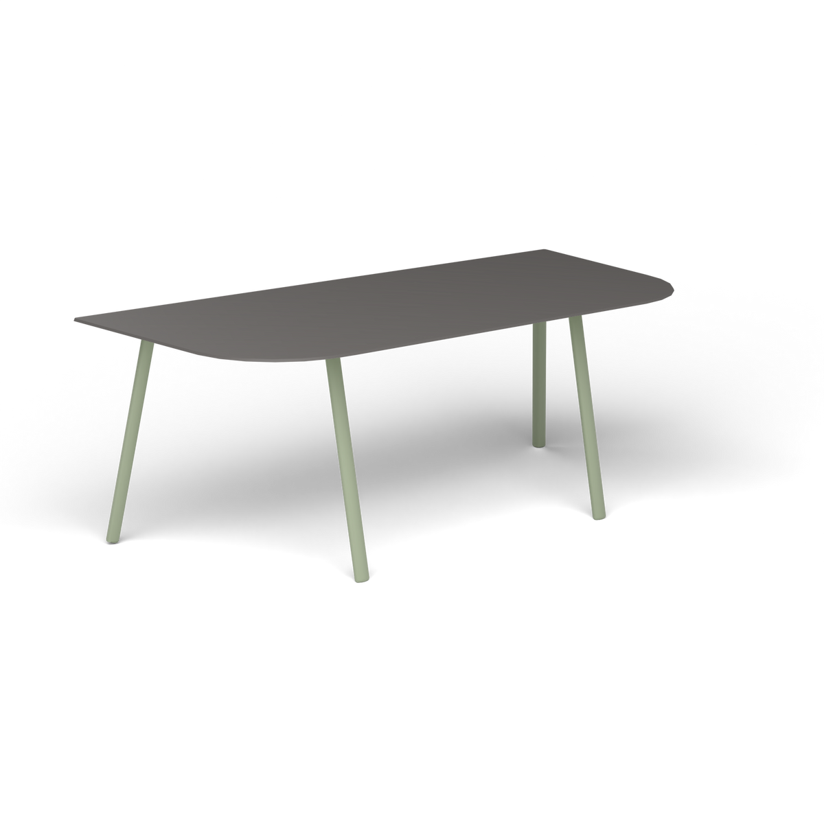 Mosaiko Salontafel, 120 × 56 × h 45 cm, Green Tea, Aluminium speckled Anthracite