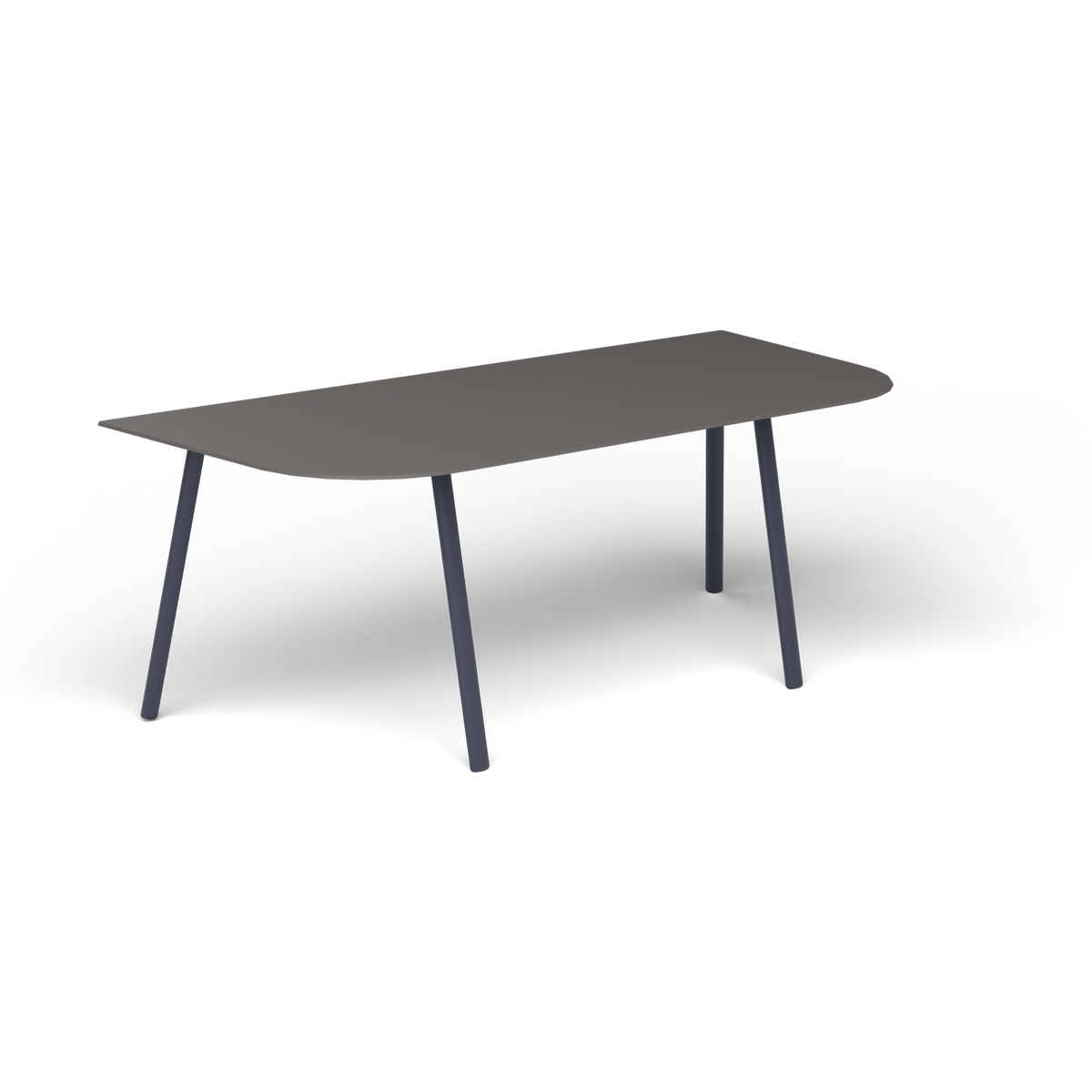 Mosaiko Salontafel, 120 × 56 × h 45 cm, Grey Blue, Aluminium speckled Anthracite
