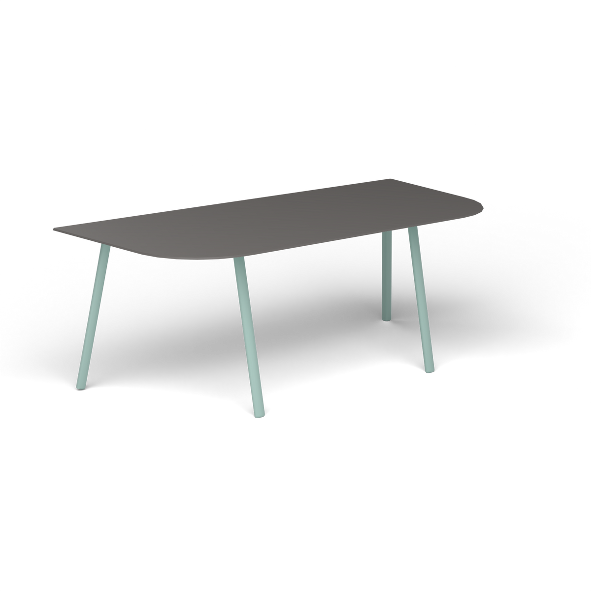 Mosaiko Salontafel, 120 × 56 × h 45 cm, Light Blue, Aluminium speckled Anthracite