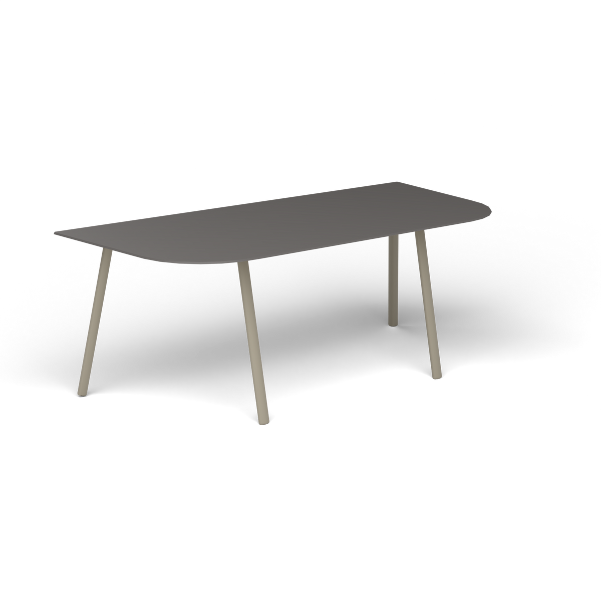 Mosaiko Salontafel, 120 × 56 × h 45 cm, Pearly Gold, Aluminium speckled Anthracite