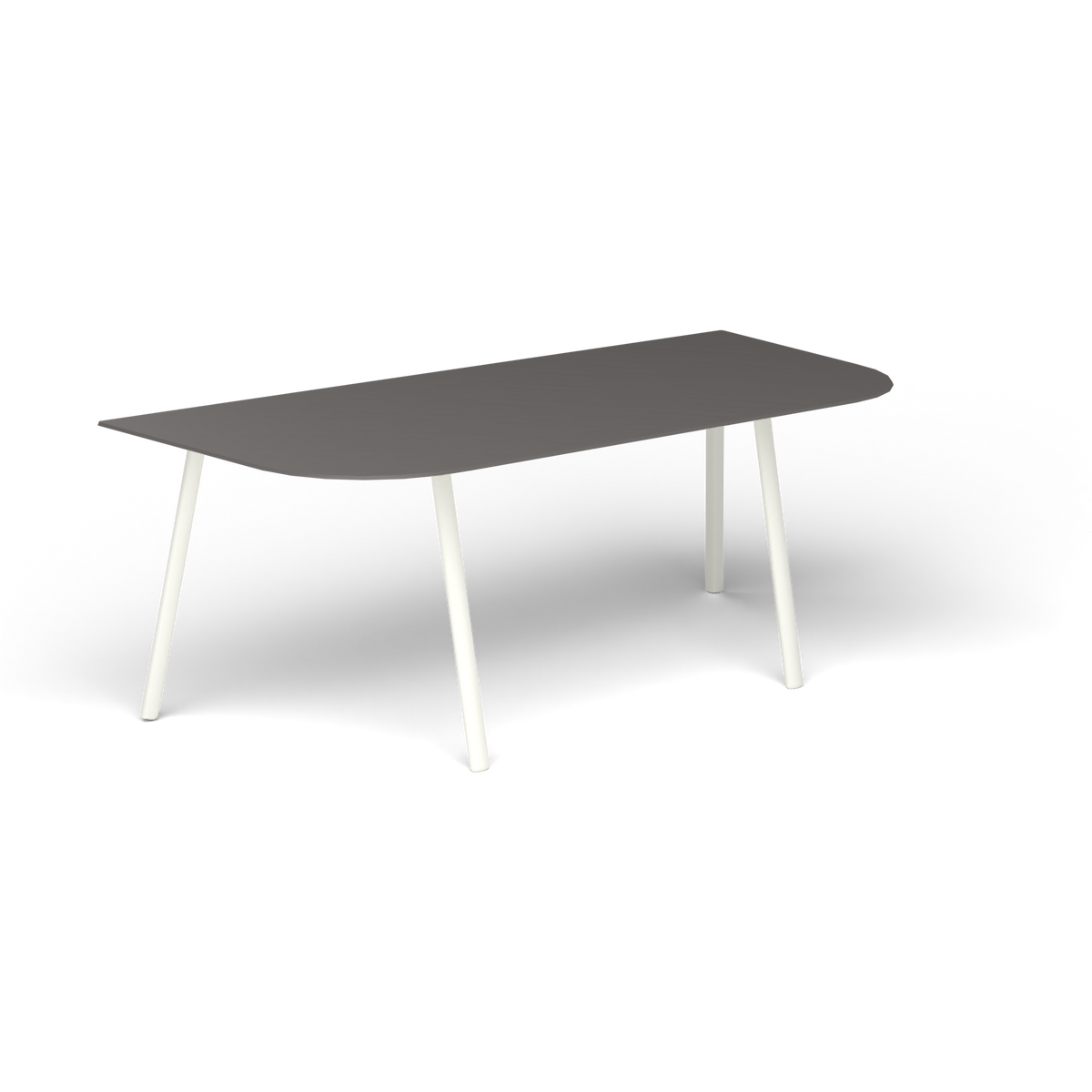 Mosaiko Salontafel, 120 × 56 × h 45 cm, White, Aluminium speckled Anthracite