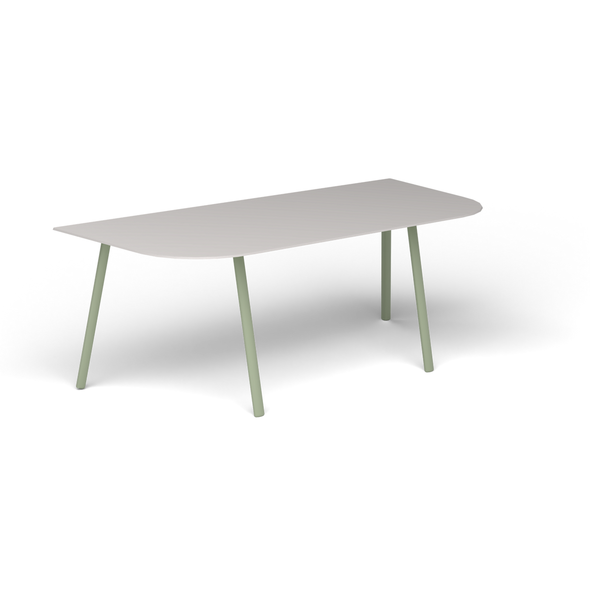 Mosaiko Salontafel, 120 × 56 × h 45 cm, Green Tea, Aluminium speckled Grey